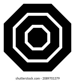 Polygon Figures Geometry Flat Icon Isolated On White Background