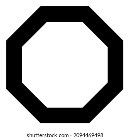 Polygon Figures Geometry Flat Icon Isolated On White Background