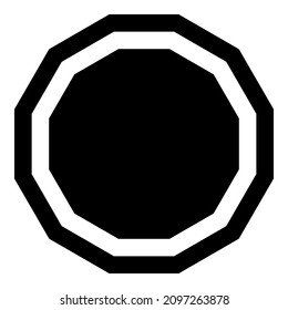 Polygon Figures Geometry Flat Icon Isolated On White Background