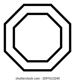 Polygon Figures Geometry Flat Icon Isolated On White Background