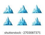 polygon flat illustration iceberg collection