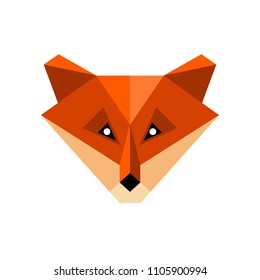 Polygon fox icon isolated on a white background