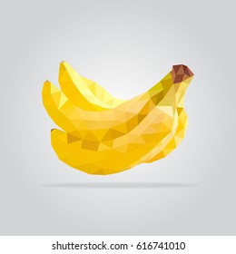 Polygon fruit. Abstarct banana