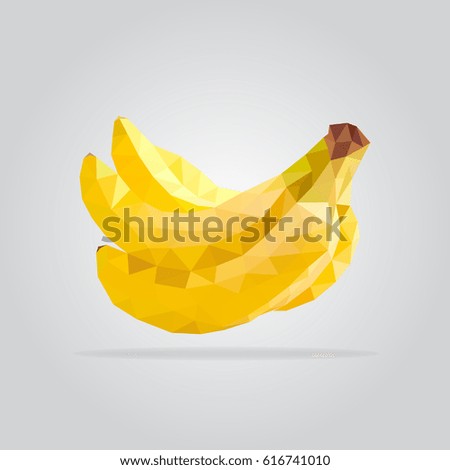 Polygon fruit. Abstarct banana