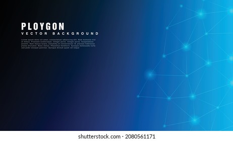 polygon futuristic vector background abstract vector bg in blue black dark colors