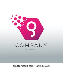 Polygons-G-Letter-Logo. 
G Letter Design Vektor mit Polygonen.
Hexagon-G-Letter-Logo.