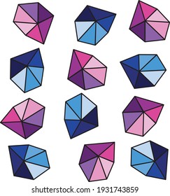 Polygon gems, stones pattern in pastel colors, can be used for wallpaper, pattern fills, web page background,surface textures. Gorgeous colorful polygonal trendy pattern.