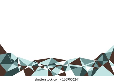 Polygongeometrische abstrakte Grenze, Polygon einzeln auf weißem Hintergrund mit Kopienraum, Vektorillustration-Design,