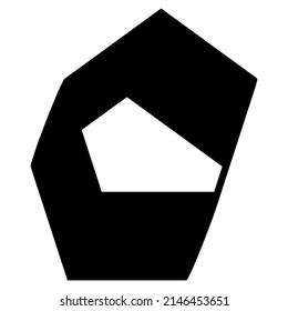Polygon geometric abstract irregular, asymmetric shape