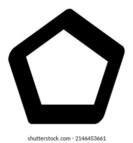 Polygongeometrische abstrakte, asymmetrische Form