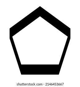 Polygongeometrische abstrakte, asymmetrische Form