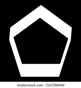 Polygon geometric abstract irregular, asymmetric shape
