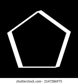 Polygon geometric abstract irregular, asymmetric shape