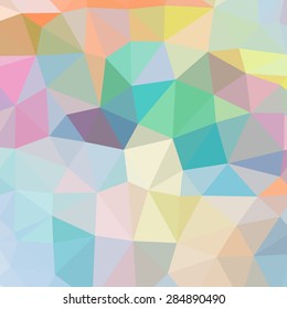 Polygon Geometric Background Trend Retro Grunge neon rainbow colored. Wallpaper, background, texture, fabric, web template. Wedding, Birthday, Party Invitation, Business, projects