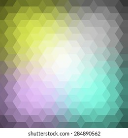 Polygon Geometric Background Trend Retro Grunge neon rainbow colored. Wallpaper, background, texture, fabric, web template. Wedding, Birthday, Party Invitation, Business, projects