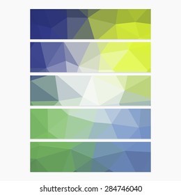 Polygon Geometric Banner. Trend Retro Grunge neon rainbow colored. Wallpaper, background, texture, fabric, web template. Wedding, Birthday, Party Invitation, Business, Scrapbooking projects