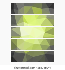 Polygon Geometric Banner. Trend Retro Grunge neon rainbow colored. Wallpaper, background, texture, fabric, web template. Wedding, Birthday, Party Invitation, Business, Scrapbooking projects