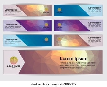 polygon geometry abstract banner design template. Vector EPS 10