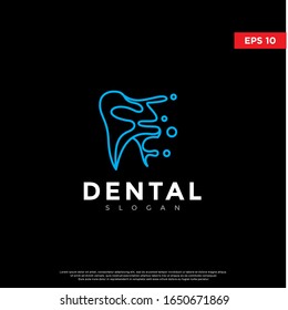polygon geomtric dental logo. modern icon, template design
