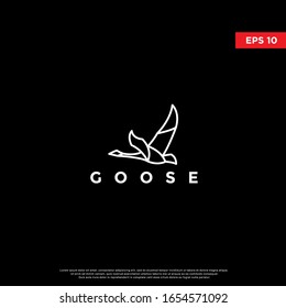 polygon goose logo. modern icon, template design