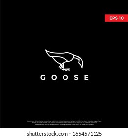 polygon goose logo. modern icon, template design