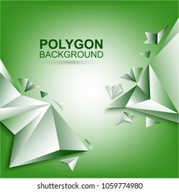 Polygon Green Abstract background
