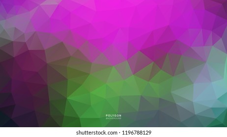 Polygon Green Pink. Polygonal Hex color Gradient for Background. Texture Background. Vector Illustration EPS10 file.