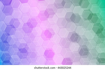 polygon green and violet background