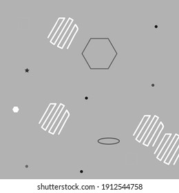 Ilustración de Arte Geométrico Digital Triángulo Gris Polígono. Fondo del vector del óvalo blanco gris. Patrón de arte moderno Chaos Square Pastel. Sombras Tranquilas Plata Negro Plata Moderno Estilo Hipster Fondo.