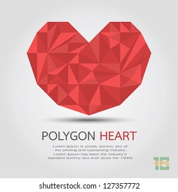 Polygon Heart , eps10 vector format