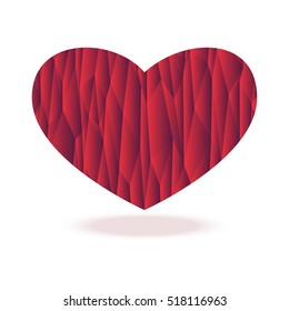 polygon heart paper