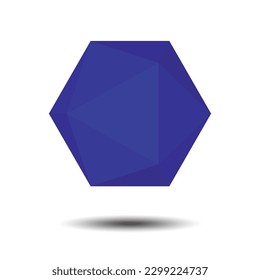 Polygon Hexagon Icon on white background