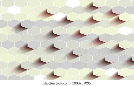 polygon hexagonal background texture. 3d illustration
