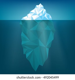 Polygon iceberg in the ocean