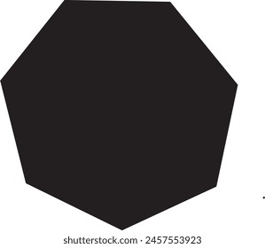 icono de polígono en color negro