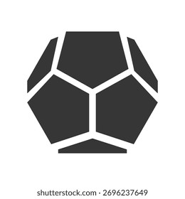 Ícone de polígono Gráfico vetorial em preto-e-branco