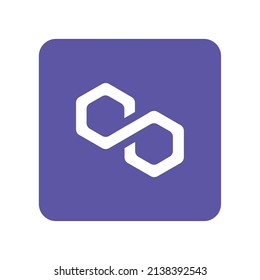 Polygon icon sign - Cryptocurrency logo  - Blockchain