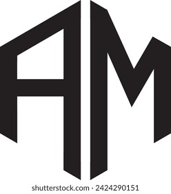 AM Polygon icon symbol, vector file