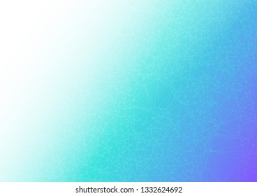 Polygon image floating on blue background 