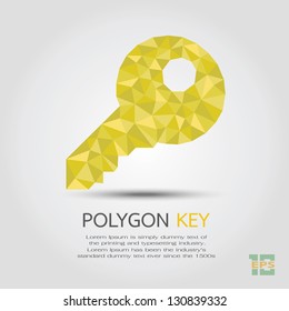Polygon Key , eps10 vector format