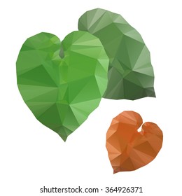 polygon leaves vector