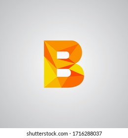 Polygon letter B logo design