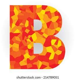 polygon letter B vector illustration design