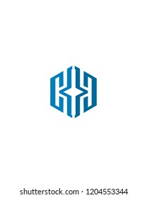 Polygon Letter C logo Template