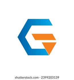 polygon letter g technology logo.