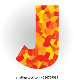 polygon letter J vector illustration design