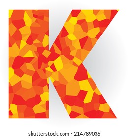 polygon letter K vector illustration design