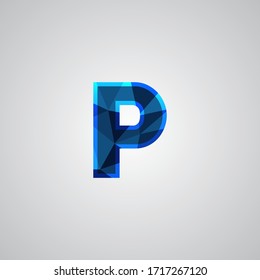 Polygon letter P logo design