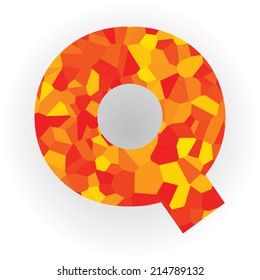 polygon letter Q vector illustration design