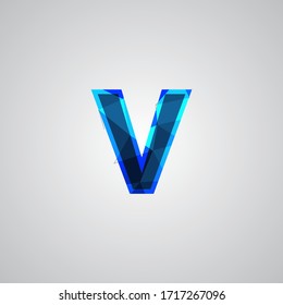 Logo-Design für Polygon-Buchstaben V